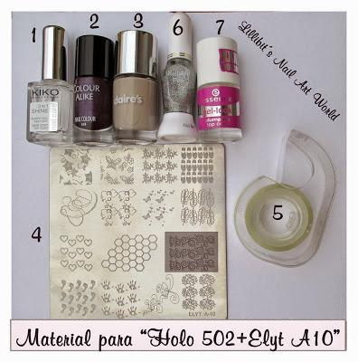 Dark Holo de Colour Alike 502 + Placa de estampación A-10 de Elyt.es