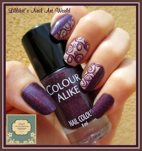 Dark Holo de Colour Alike 502 + Placa de estampación A-10 de Elyt.es Dark Holo de Colour Alike 502 + Placa de estampación A-10 de Elyt.es