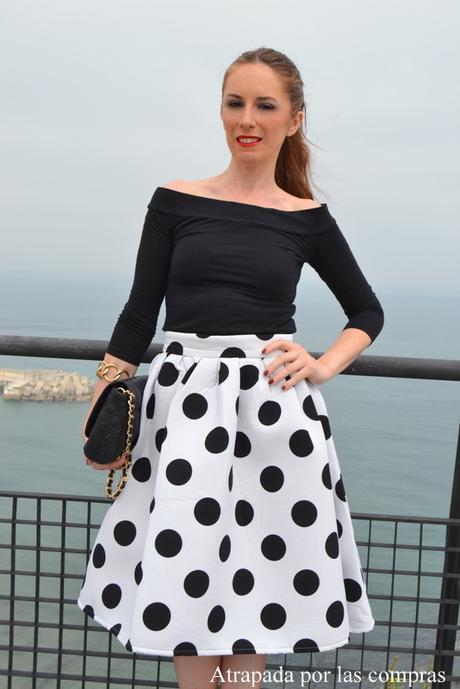 POLKA DOTS MIDI SKIRT