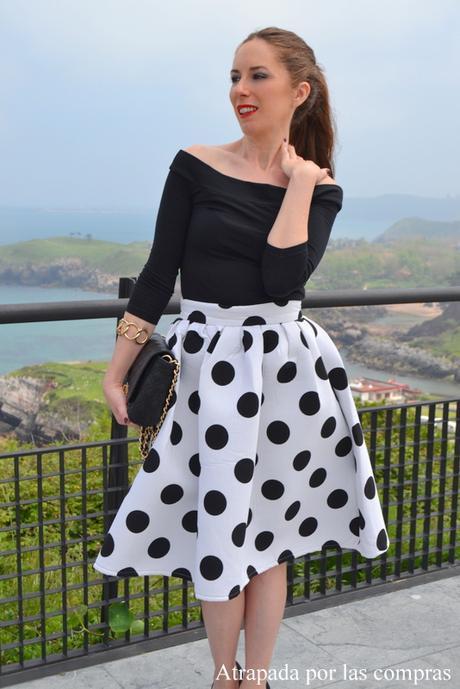 POLKA DOTS MIDI SKIRT
