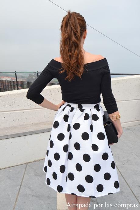 POLKA DOTS MIDI SKIRT