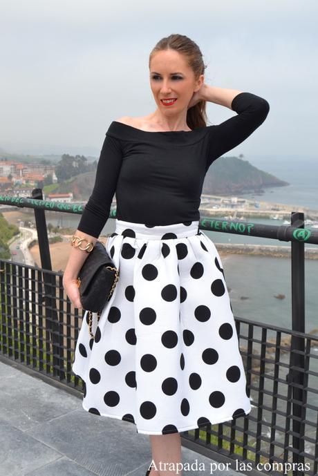 POLKA DOTS MIDI SKIRT