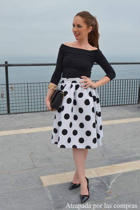 POLKA DOTS MIDI SKIRT