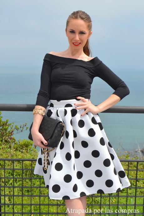 POLKA DOTS MIDI SKIRT