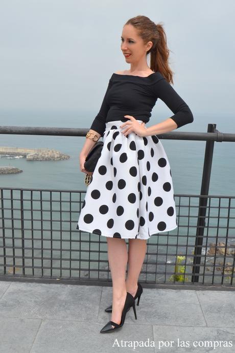POLKA DOTS MIDI SKIRT