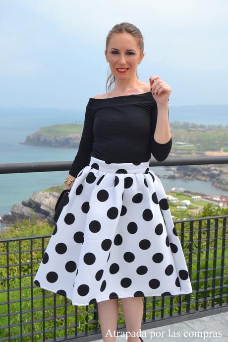 POLKA DOTS MIDI SKIRT