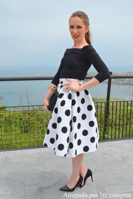 POLKA DOTS MIDI SKIRT