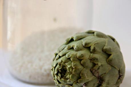 receta: risotto de alcachofas y sepia - recipe: artichoke and sepia risotto