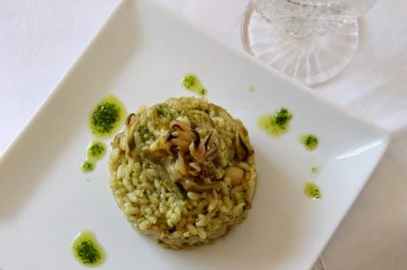 receta: risotto de alcachofas y sepia - recipe: artichoke and sepia risotto