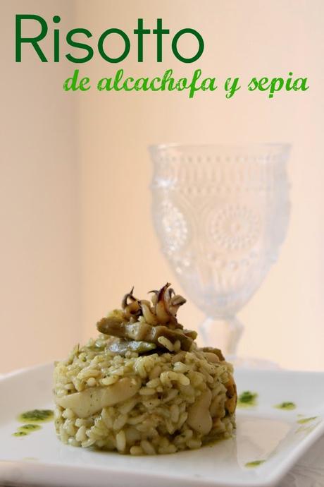 receta: risotto de alcachofas y sepia - recipe: artichoke and sepia risotto