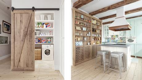 Vivienda en Madera y Blanco