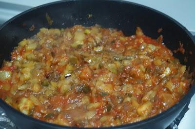 Berenjenas rellenas de verduras