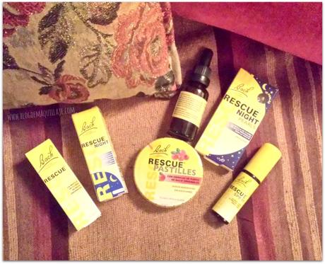 Mi selección de productos Flores de Bach: Rescue, Rescue Night, mi mezcla personalizada, los caramelos, las perlas y el spray