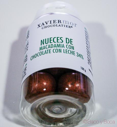 Nueces de macadamia con Chocolate 34 % Chocolatier Xavier Mor Bacoyboca