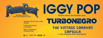 Turbonegro, The Vintage Caravan y Capsula se suman a Iggy Pop en el Faan Fest 2015
