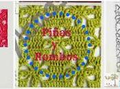 Rombos piñas crochet