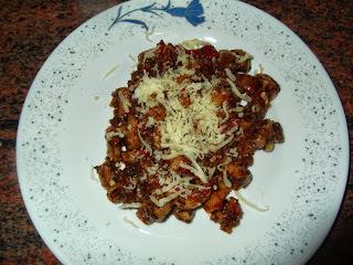 PASTA CON MORCILLA