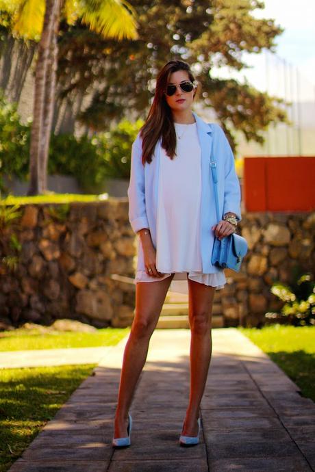 Placid blue and White