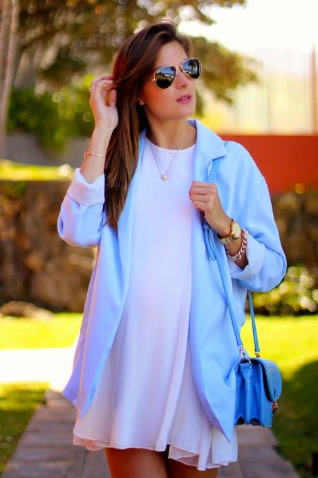 Placid blue and White