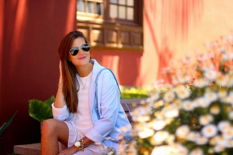 Placid blue and White