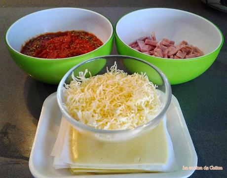 Berenjenas con jamón y queso