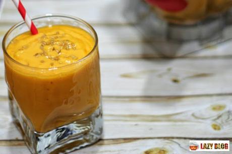 Receta de smoothie de papaya, plátano y leche de coco