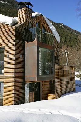 Cottage Moderno en la Nieve