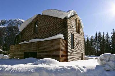 Cottage Moderno en la Nieve