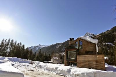 Cottage Moderno en la Nieve