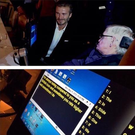 Stephen Hawking a David Beckham