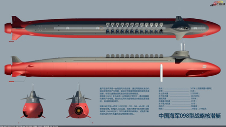 La Armada China desarrolla el Submarino nuclear mas avanzado tipo 098.