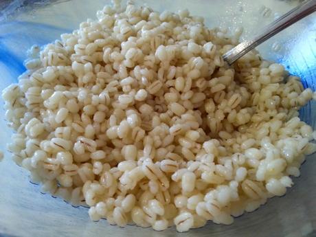 Cebada Perlada - Recetas de cebada perlada - Ensaladas de cebada perlada - Cebada perlada con pesto - Ensalada de cebada perlada con pesto - Como preparar cebada perlada - Orzo perlato con pesto, pomodori e mozzarella - pearl barley with pesto - how to cook pearl barley cebadaperladapesto1