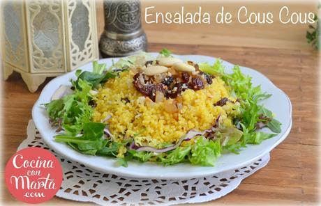 Ensalada de sémola cous cous con pasas y cebolla. Receta casera, fácil y rápida. Cocina con Marta Ensalada de sémola cous cous con pasas y cebolla. Receta casera, fácil y rápida. Cocina con Marta