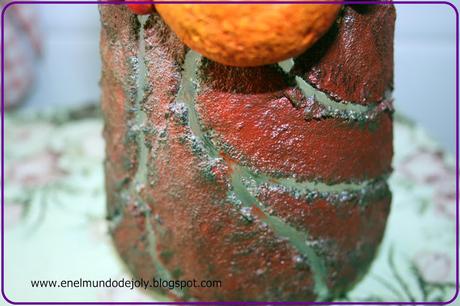 BOTELLA DECORADA CON PASTA NATURAL!!