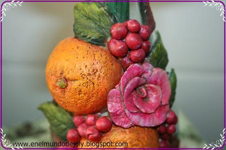 BOTELLA DECORADA CON PASTA NATURAL!!