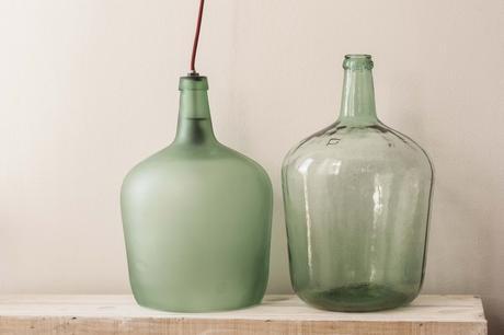 Verde botella, glass objects made by hand