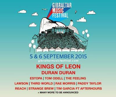 Gibraltar Music Festival 2015: Kings of Leon, Duran Duran, Estopa, Tom Odell, The Feeling, Lawson...