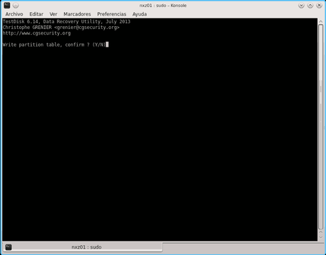 Como recuperar particiones dañadas con TestDisk
