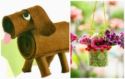 Porta macetas de fieltro con moldes