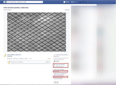 Opciones para publicar en Facebook