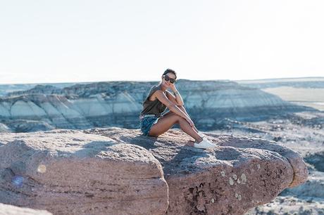 Painted_Desert_Petrified_Desert-Levis-Vintage-Maje_Belt-Outfit-Collage_on_The_Road-21