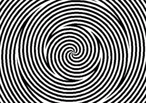 Spinning Spiral Optical Illusion