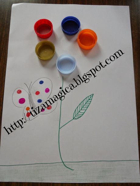 Hacer flores con tapones