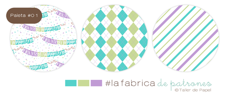 #lafabricadepatrones de Taller de Papel en Instagram. Hoy un divertido patrón de confetti para celebrar a Papá! Paleta 01