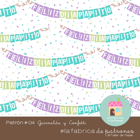 #lafabricadepatrones de Taller de Papel en Instagram. Hoy un divertido patrón de confetti para celebrar a Papá!