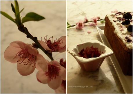 Pastel con Harina Teff, Mascarpone y Cerezas