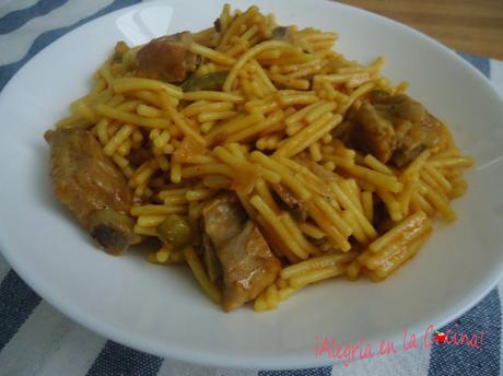 Receta de fideos con costilla Receta de fideos con costilla
