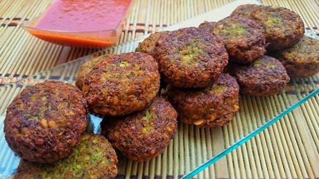 Fritos de lentejas con salsa barbacoa