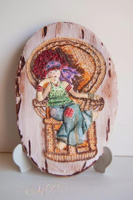 GALLETA DECORADA 2D, CHICA SENTADA EN ASIENTO DE MIMBRE (TUTORIAL)