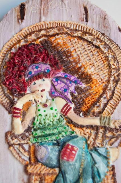 GALLETA DECORADA 2D, CHICA SENTADA EN ASIENTO DE MIMBRE (TUTORIAL)